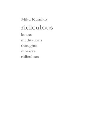 cover image of ridiculous